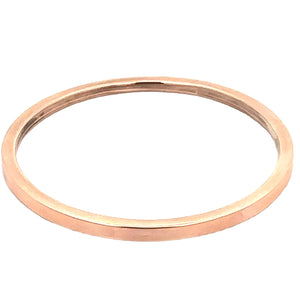 9ct Rose Gold Bangle Large77cm, Size: 26