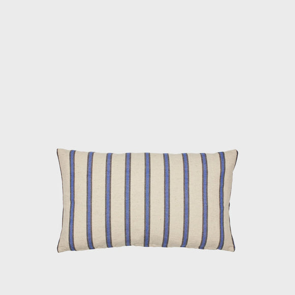 Cushion Cover Off-White and Blue Stripe