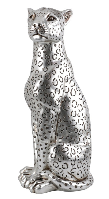 Silver Leopard Figurine
