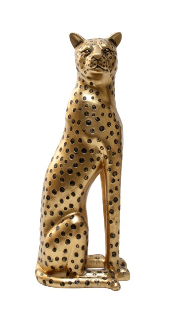 Gold Sitting Leopard
