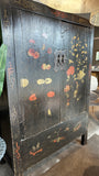 Black Chinese Double Door Cabinet