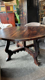 Italian Round Dining Table in Walnut