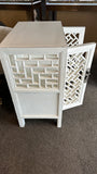 White Painted Cutout Cabinet