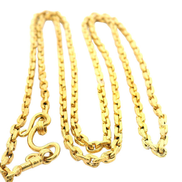 Cable Link Necklace in 22ct Yellow Gold