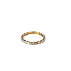 18ct Yellow Gold and Platinum Band