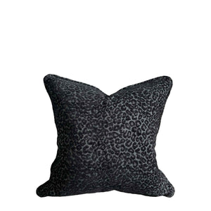 Black Leopard Print Cushion