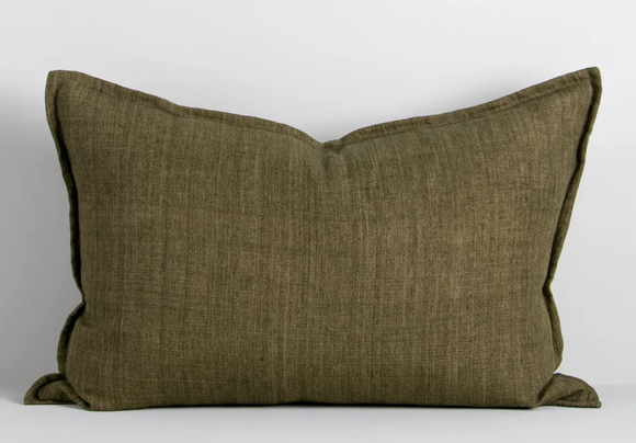 Hand Woven Army Green Cushion
