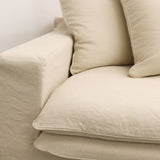 Oatmeal Slipcover Sofa 2 Seater