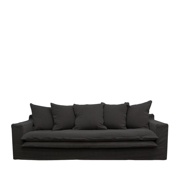 Carbon Slipcover Sofa 3 Seater