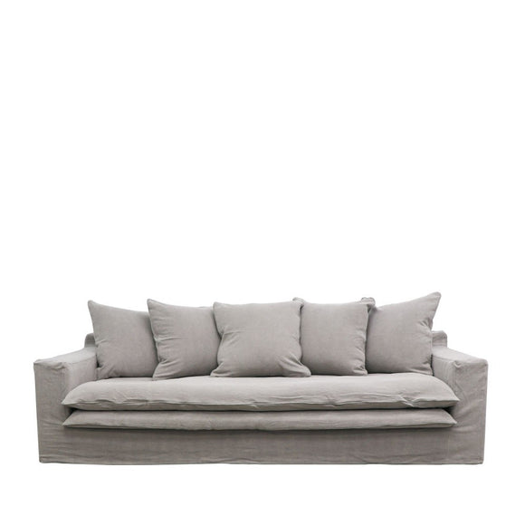 Cement Slipcover Sofa 3 Seater