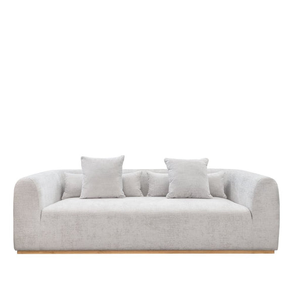 Cement 3 Seater Curved Sofa