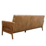 Tan Leather 3 Seater Sofa