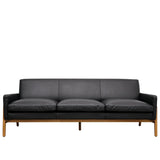 Black Leather 3 Seater Sofa