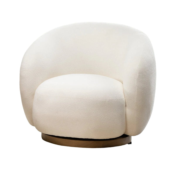 Cream Soft Swivel Armchair