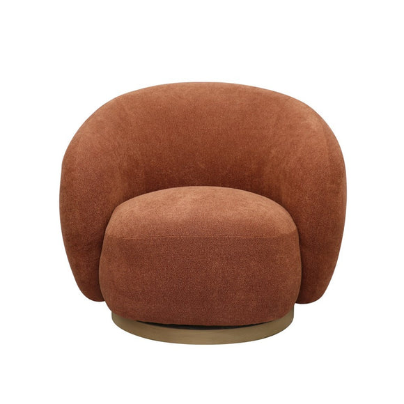 Rust Soft Swivel Armchair