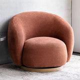 Rust Soft Swivel Armchair