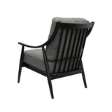 Dark Grey Armchair With Black Frame