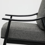 Dark Grey Armchair With Black Frame