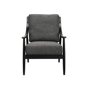 Dark Grey Armchair With Black Frame