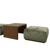 Green Coffee Table Ottoman Set