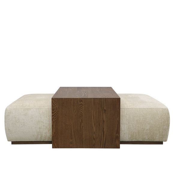 Natural Coffee Table and Ottoman