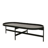 Black Haywood Oval Coffee Table