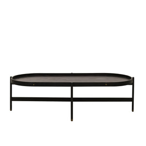 Black Haywood Oval Coffee Table