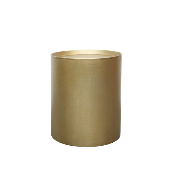 Brass Drum Side Table