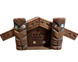 Vintage Carved Maori Whare  Money Box