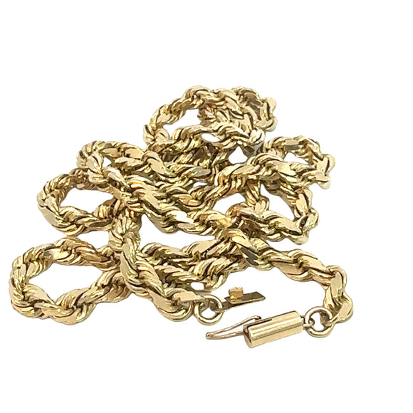 Heavy Twist 9ct Yellow Gold Chain Necklace