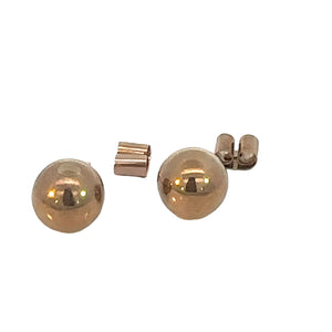 Ball Stud Earrings in 9ct Rose Gold