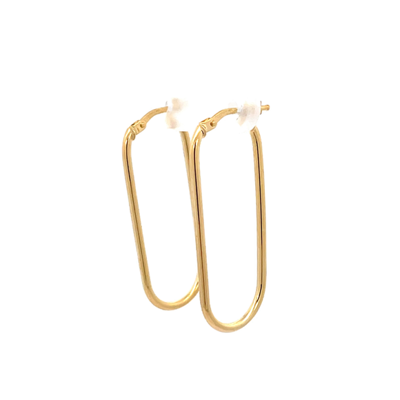 Oblong Hoop Earrings