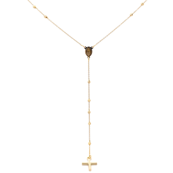 Rosary Bead Necklace in 18ct Yellow Gold