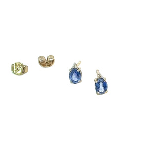 Ceylon Sapphire and Diamond Earrings