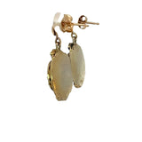 Antique Victorian Aquamarine Seed Pearl Earrings