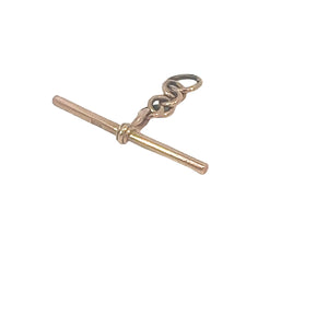 9ct Rose Gold T-Bar Pendant