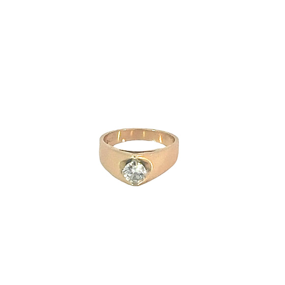 Contemporary Solitaire Diamond Ring