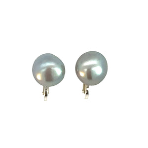 Lavender Pearl Clip on Earrings