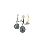 Black Fresh Water Pearl Clip on Earrings