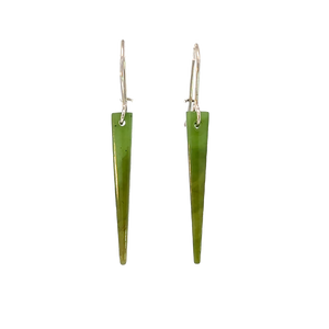 Greenstone Pounamu Tapered Earrings