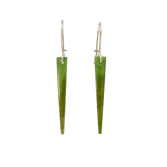 Greenstone Pounamu Tapered Earrings