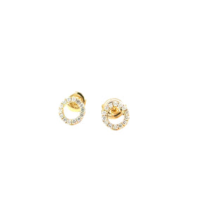 Circle Diamond Earrings