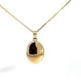 9ct Yellow Gold Plain Oval Locket