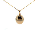 9ct Yellow Gold Edge Engraved Oval Locket