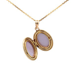 9ct Yellow Gold Edge Engraved Oval Locket