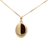 9ct Yellow Gold Edge Engraved Oval Locket