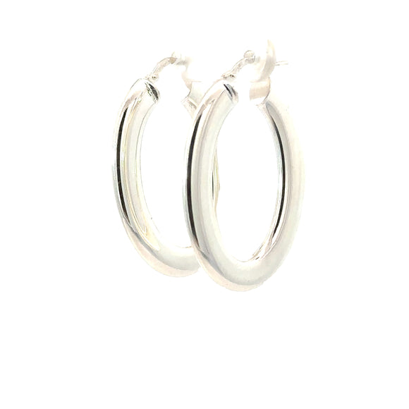 Oval Creole Hoop Earrings