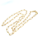 9ct Yellow Gold Paper Clip Necklace