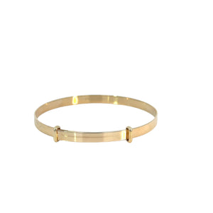 Baby Bangle Expandable Plain - 9ct Yellow Gold