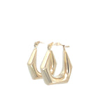 5-Sided Hoop Earrings in 9ct Yellow Gold